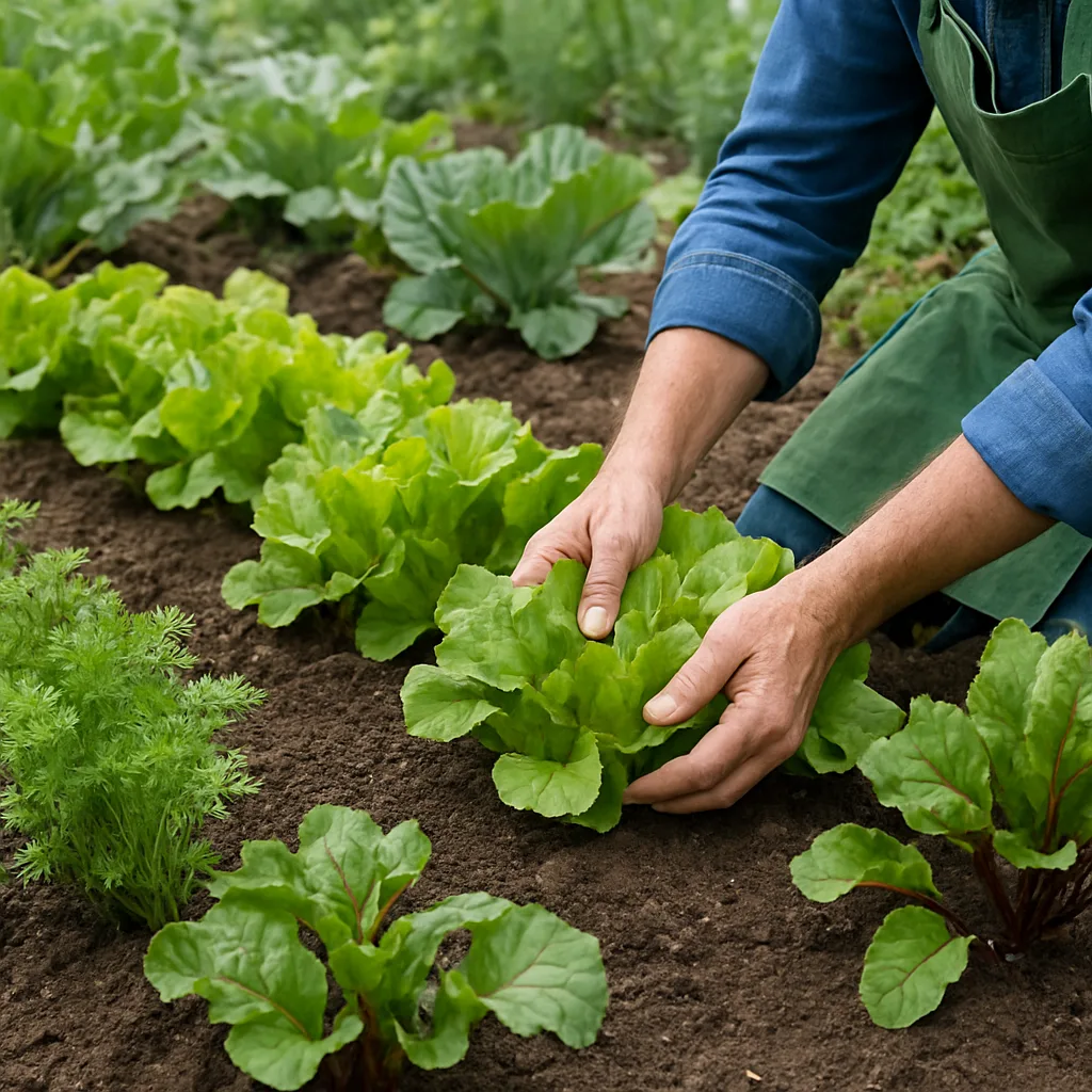Biologische groenten kweken zonder bestrijdingsmiddelen