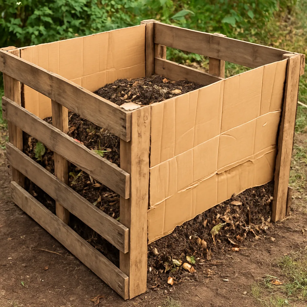 Compostbak maken van gerecyclede materialen