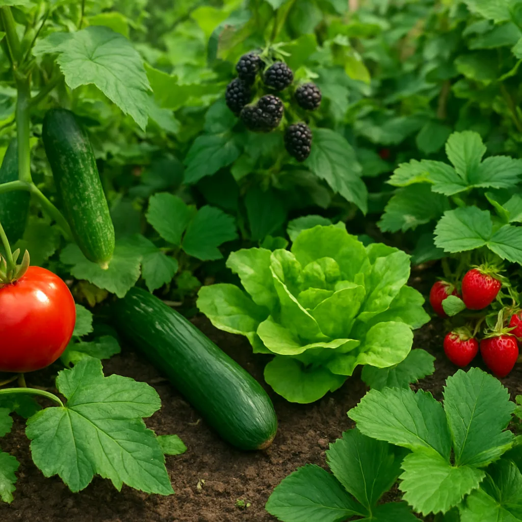 Fruit combineren met groenten in de tuin