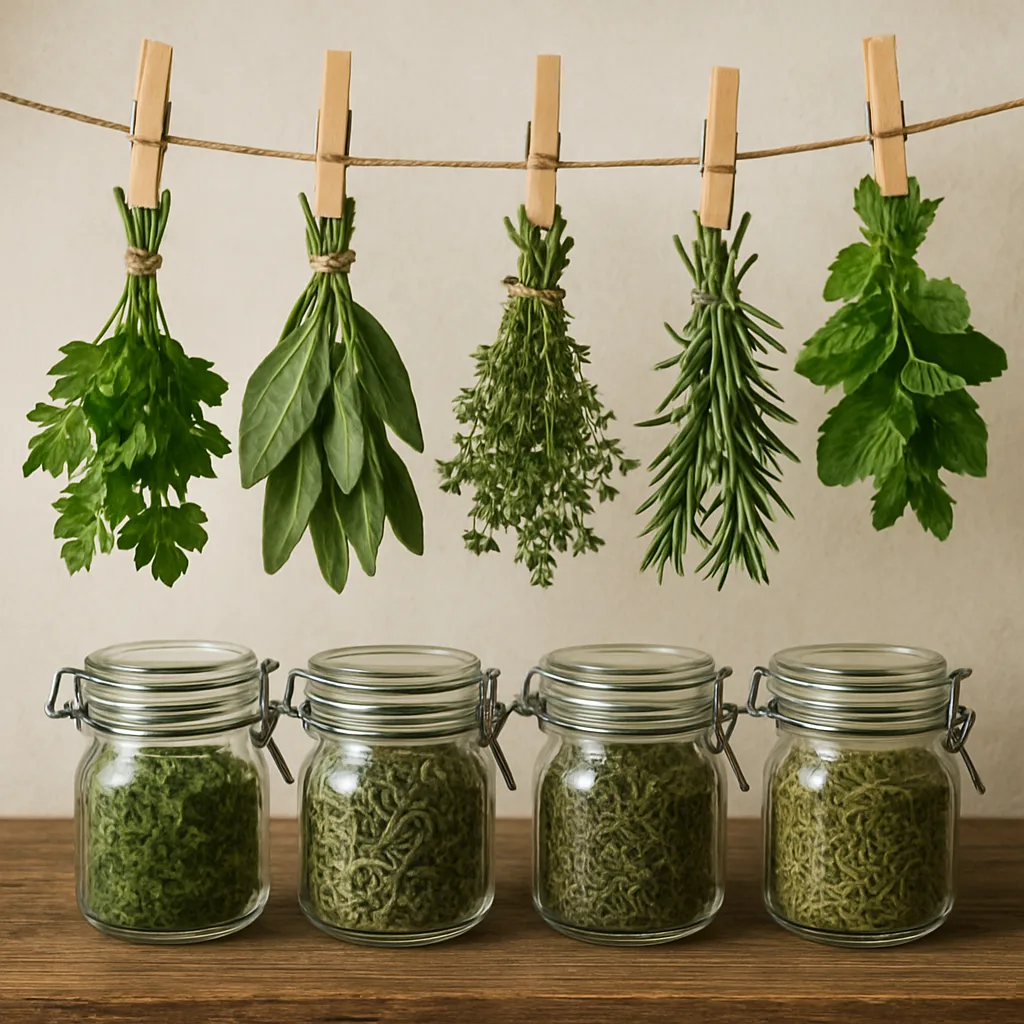 Kruiden drogen en bewaren voor later gebruik