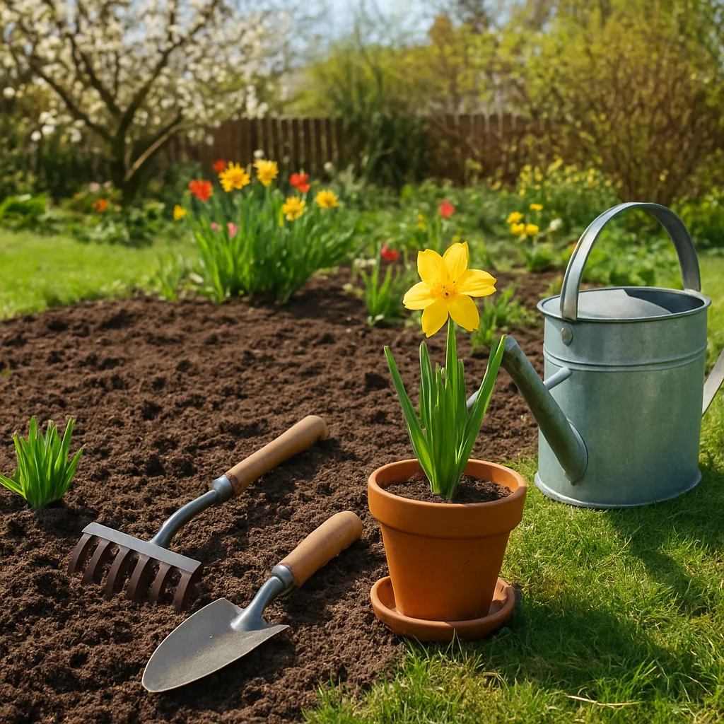Lente tuin voorbereiden voor nieuw seizoen