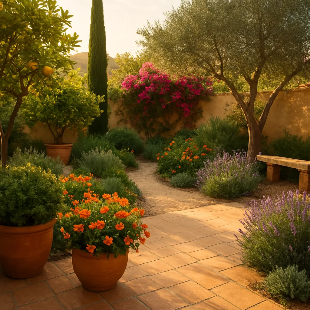 Mediterrane tuin aanleggen warme sfeer creëren