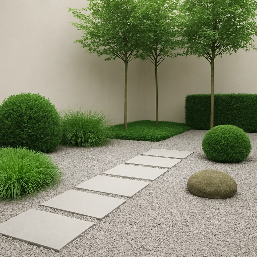 Minimalistische tuin creëren rust en overzicht