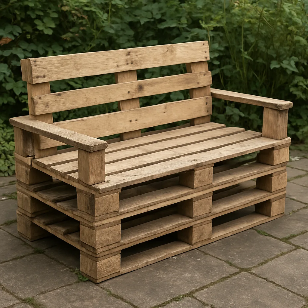 Tuinbank maken van oude pallets