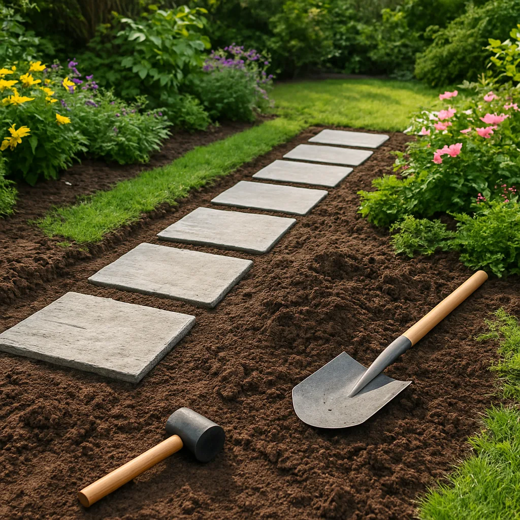 Tuinpad leggen zonder professionele hulp tips